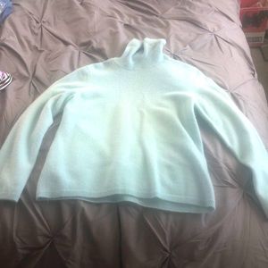 CASHMERE 2-Ply Long sleeve Robins egg blue sweater
